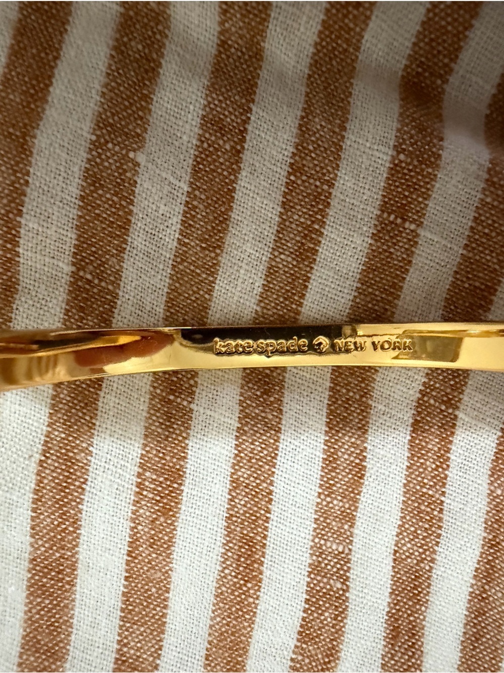 kate spade Gold Crystal-Accented Twist Bangle - Picture 3 of 4